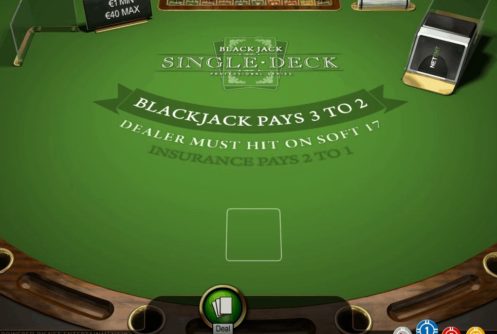 Blackjack Single Deck Professional
