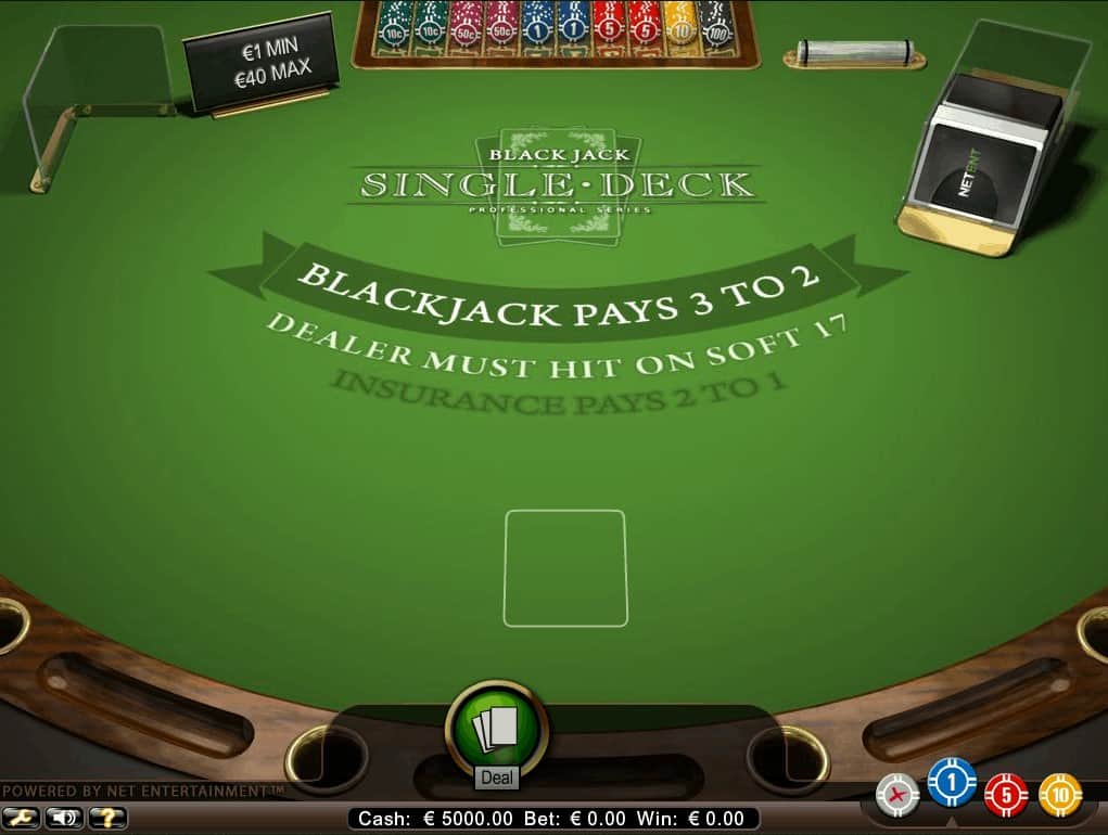 Blackjack Single Deck Professional